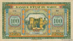 100 Francs MARUECOS  1943 P.27a BC