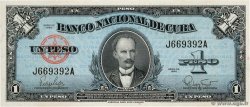 1 Peso CUBA  1960 P.077b FDC
