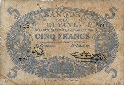 5 Francs Cabasson bleu FRENCH GUIANA  1946 P.01e G