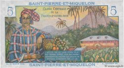 5 Francs Bougainville SAINT PIERRE E MIQUELON  1946 P.22 AU+