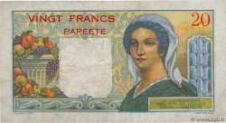 20 Francs TAHITI  1963 P.21c MB