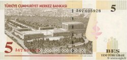 5 Lira TURKEY  2005 P.217 UNC