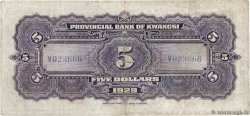 5 Dollars CHINA Watlam 1929 PS.2340f VF