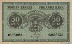 50 Pennia FINLAND  1918 P.034 UNC