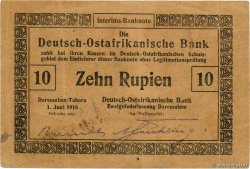 10 Rupien Deutsch Ostafrikanische Bank  1916 P.41 F+