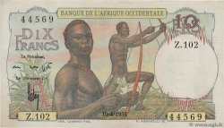 10 Francs FRENCH WEST AFRICA  1953 P.37 XF