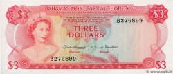3 Dollars BAHAMAS  1968 P.28a