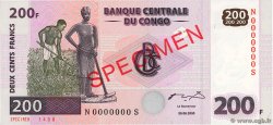 200 Francs Spécimen REPUBBLICA DEMOCRATICA DEL CONGO  2000 P.095s FDC
