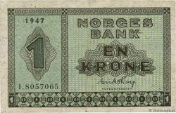 1 Krone NORVÈGE  1947 P.15b TTB