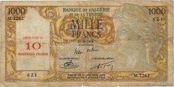 10 NF sur 1000 Francs ALGÉRIE  1958 P.112 B+