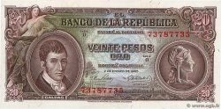 20 Pesos Oro COLOMBIE  1965 P.401c