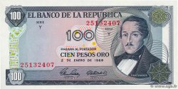 100 Pesos Oro COLOMBIE  1969 P.410b