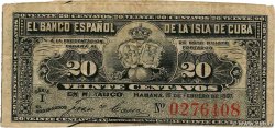 20 Centavos CUBA  1897 P.053a