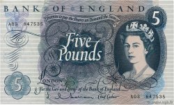 5 Pounds ENGLAND  1963 P.375a AU+