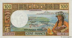 100 Francs TAHITI  1971 P.24a