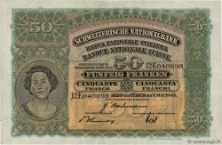 50 Francs SWITZERLAND  1943 P.34n VF