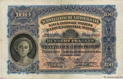 100 Francs SUISSE  1934 P.35h VF