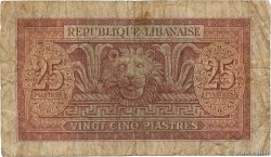 25 Piastres LIBANO  1950 P.042 BC