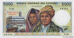 5000 Francs COMORAS  1984 P.12b FDC