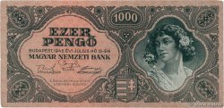 1000 Pengö UNGARN  1945 P.118a fVZ