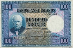 100 Kronur ISLANDE  1943 P.35b TTB