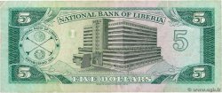 5 Dollars LIBERIA  1989 P.19 TTB