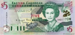 5 Dollars EAST CARIBBEAN STATES  2000 P.37m SC+