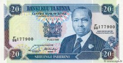 20 Shillings KENIA  1989 P.25b FDC