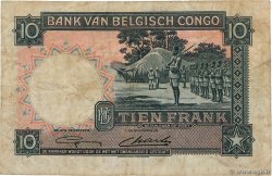 10 Francs CONGO BELGA  1948 P.14E q.MB