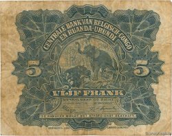 5 Francs BELGA CONGO  1953 P.21 RC