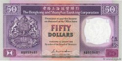 50 Dollars HONGKONG  1988 P.193b VZ