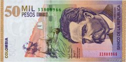 50000 Pesos COLOMBIA  2001 P.455b FDC
