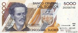 5000 Sucres ECUADOR  1995 P.128b XF
