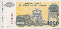 1000 Dinara CROAZIA  1994 P.R30a FDC