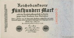 500 Mark ALLEMAGNE  1922 P.074a