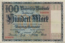 100 Mark ALLEMAGNE Munich 1922 PS.0923