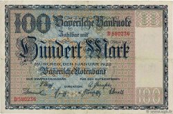 100 Mark GERMANY Munich 1922 PS.0923 VF