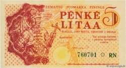 5 Litaa LITHUANIA  1989 P.--