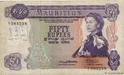 50 Rupees MAURITIUS  1967 P.33a BC