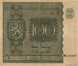 100 Markkaa FINLANDIA  1945 P.088 BB