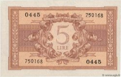 5 Lire ITALIA  1944 P.031b EBC