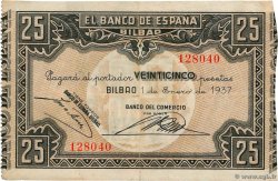 25 Pesetas ESPAGNE Bilbao 1937 PS.563b