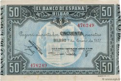 50 Pesetas SPANIEN Bilbao 1937 PS.564h fVZ