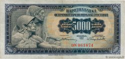 5000 Dinara YOUGOSLAVIE  1955 P.072b TTB
