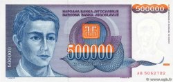 500000 Dinara YUGOSLAVIA  1993 P.119 FDC