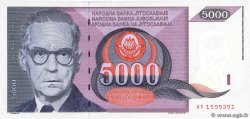 5000 Dinara YOUGOSLAVIE  1991 P.111