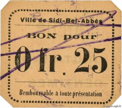 25 Centimes ALGÉRIE Sidi-Bel-Abbès 1916 JPCV.09