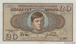 20 Dinara YOUGOSLAVIE  1936 P.030