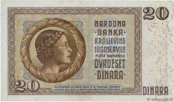 20 Dinara YOUGOSLAVIE  1936 P.030 SPL