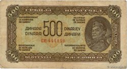 500 Dinara YOUGOSLAVIE  1944 P.054b